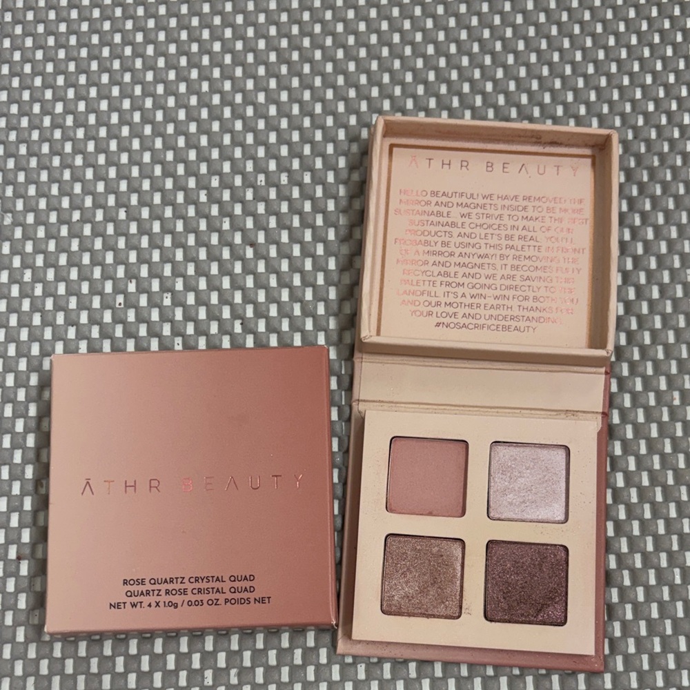 Aether Beauty Rose Quartz Crystal Quad Eyeshadow Palette